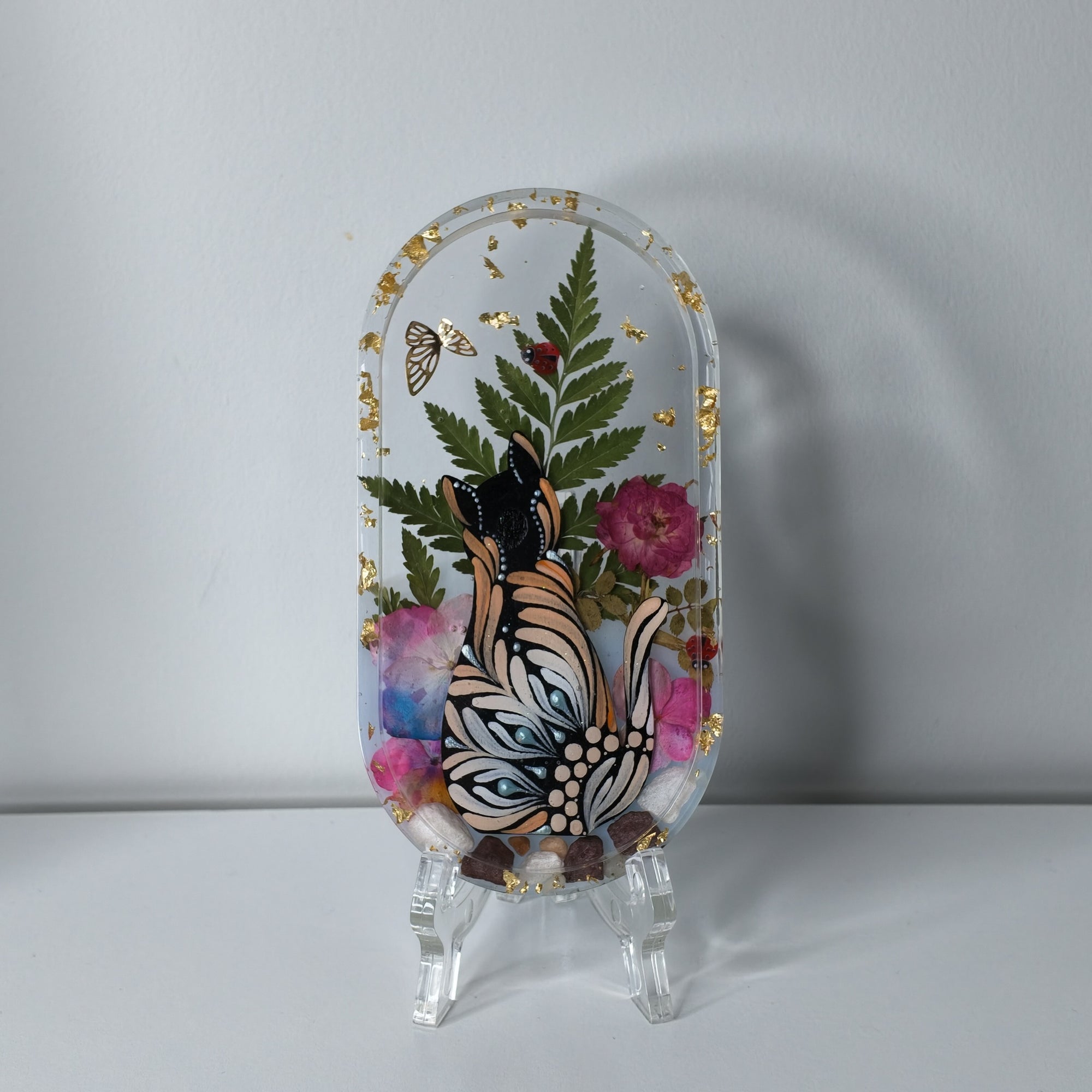 Whispering Garden Cat Home Decor Tray