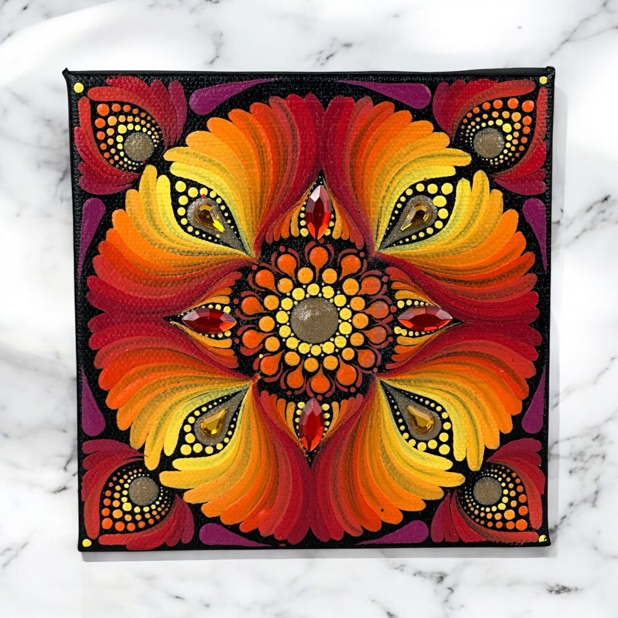 4x4” Canvas - Mandala