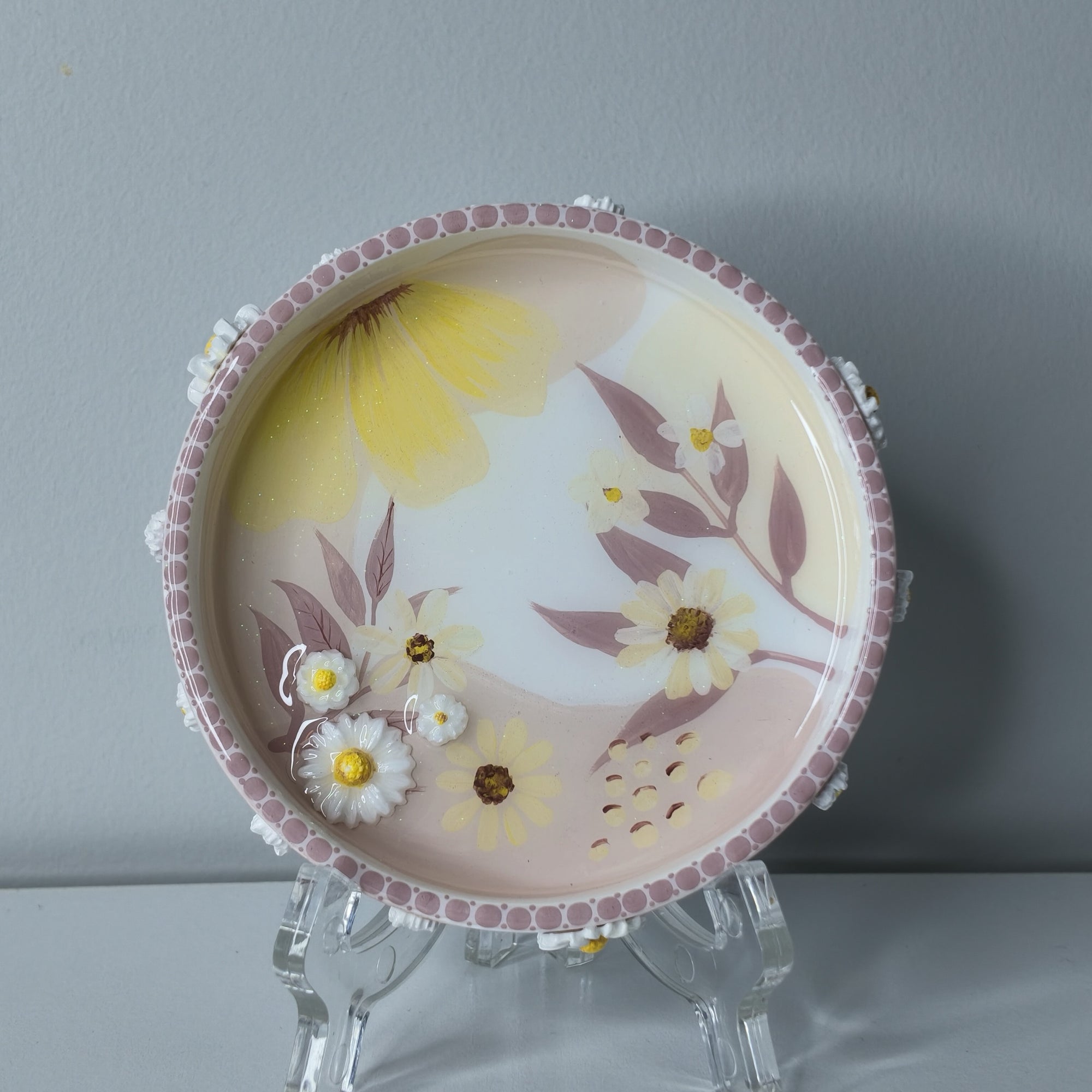 Daisy Bloom Eco Resin Tray