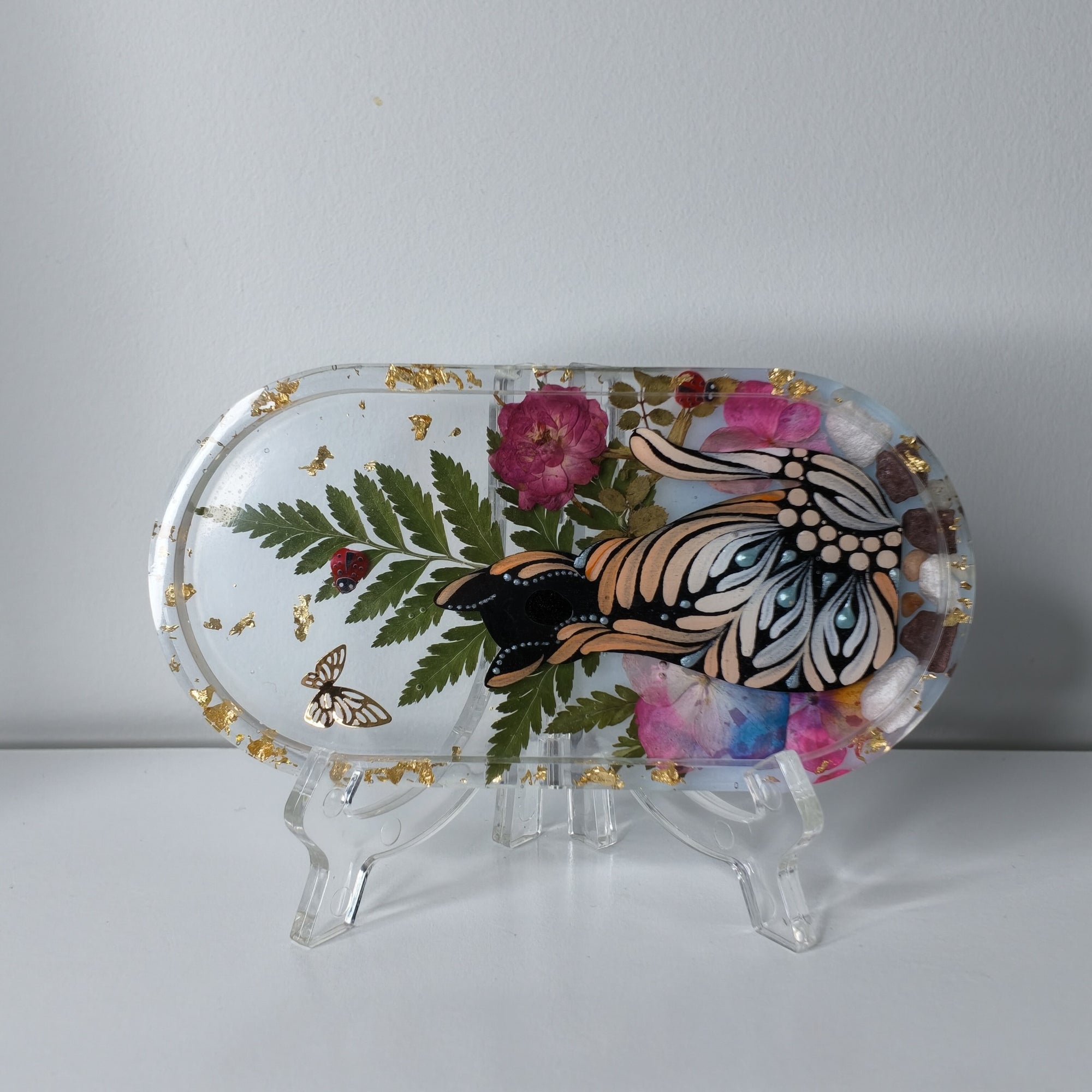 Whispering Garden Cat Home Decor Tray