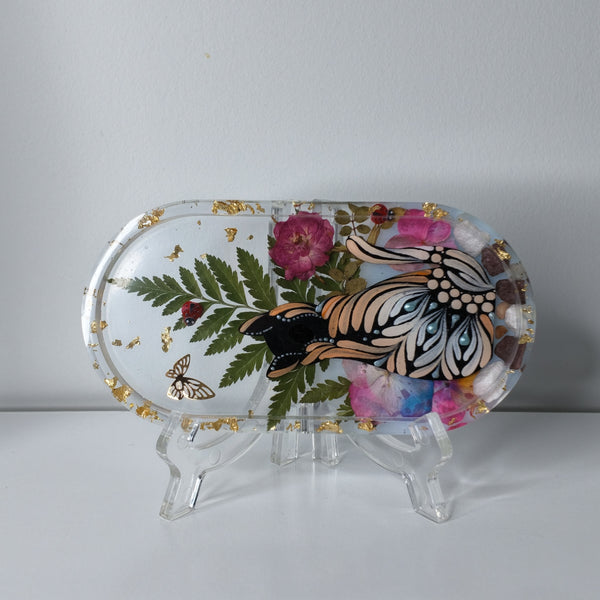 Whispering Garden Cat Home Decor Tray