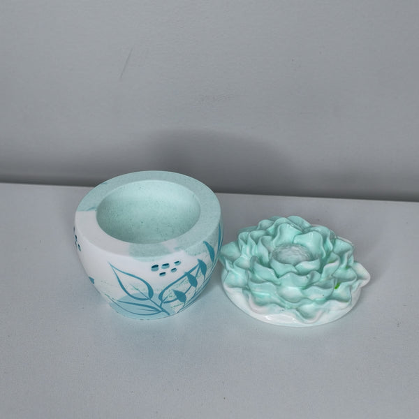 Floral Eco Resin Trinket Box