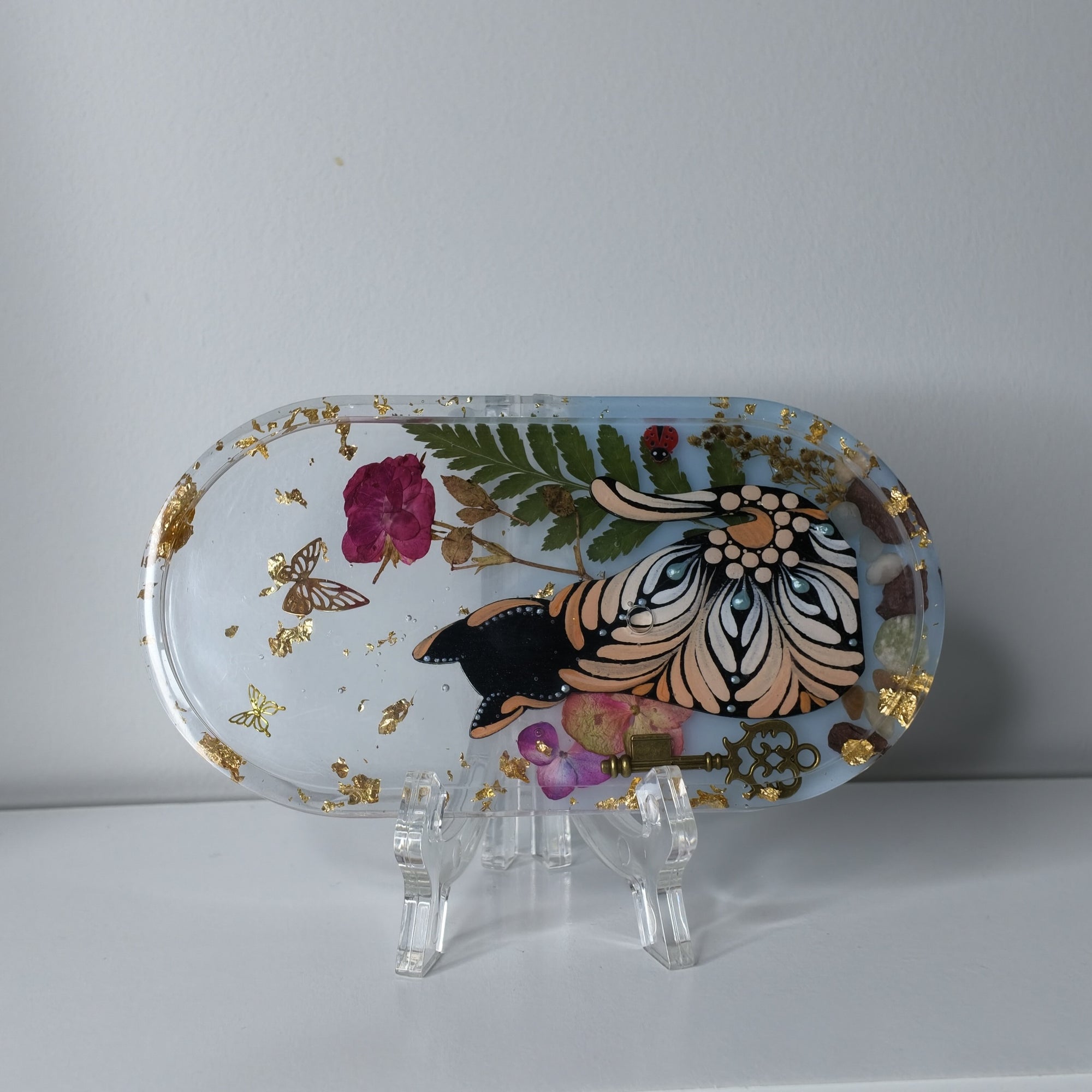 Secret Key Cat Home Decor Tray