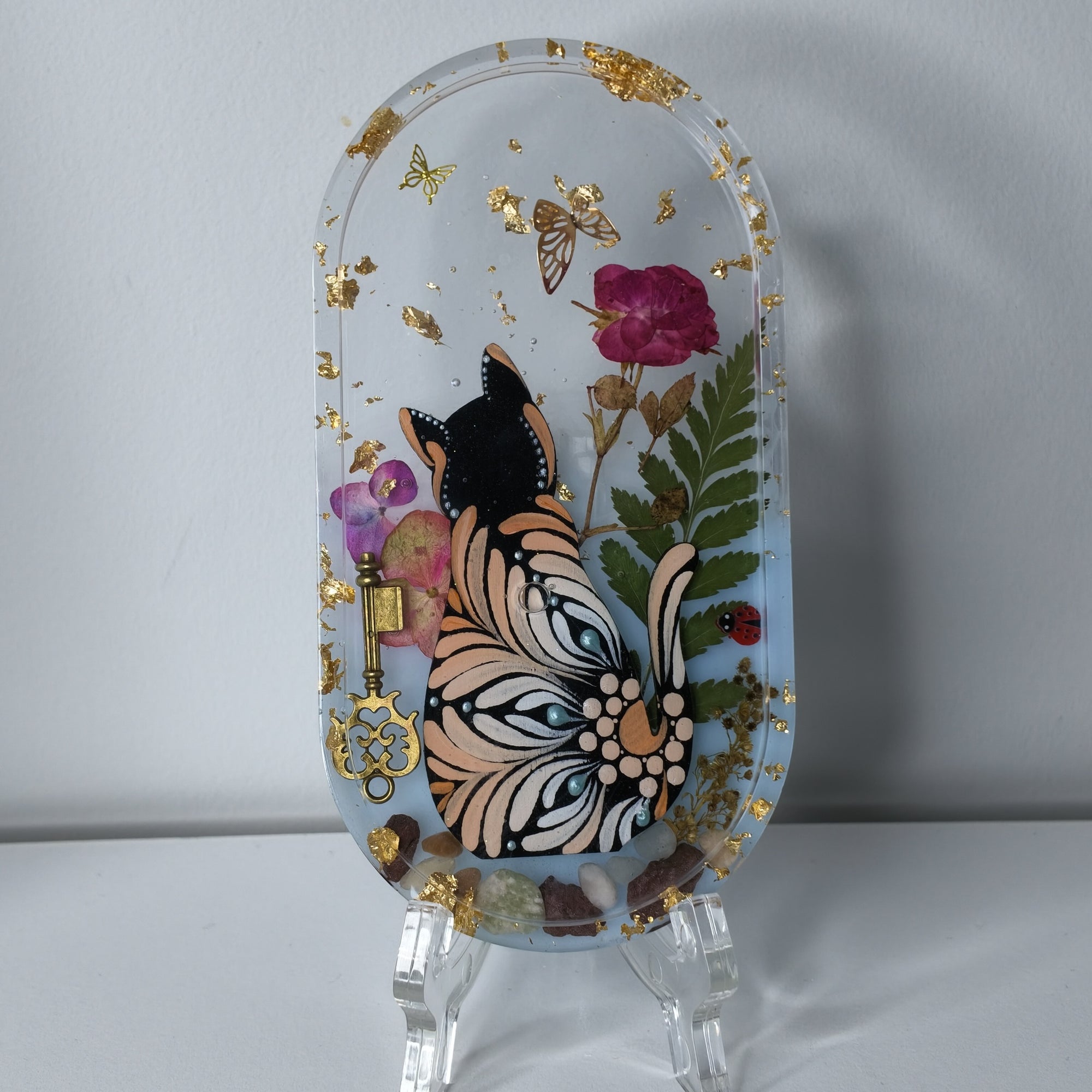 Secret Key Cat Home Decor Tray