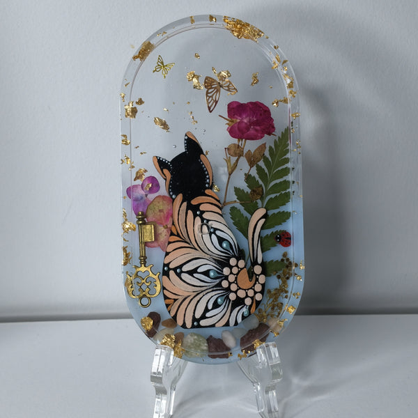 Secret Key Cat Home Decor Tray
