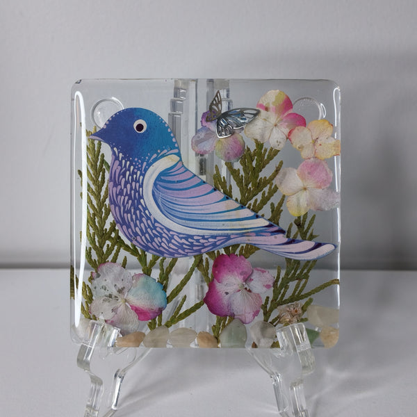 Songbird Garden Resin Coaster