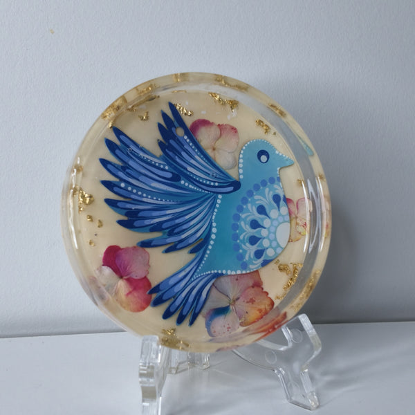 Blue Bird Resin Trinket Tray