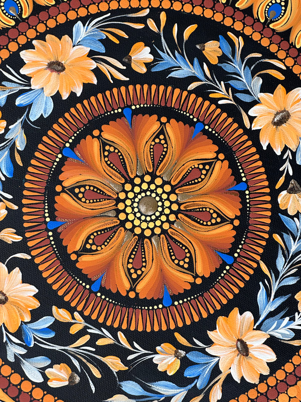 16" Round Canvas Mandala