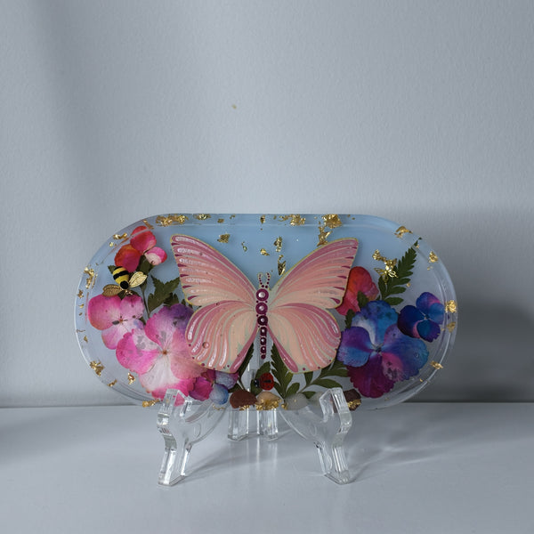 Blush Butterfly Garden Tray