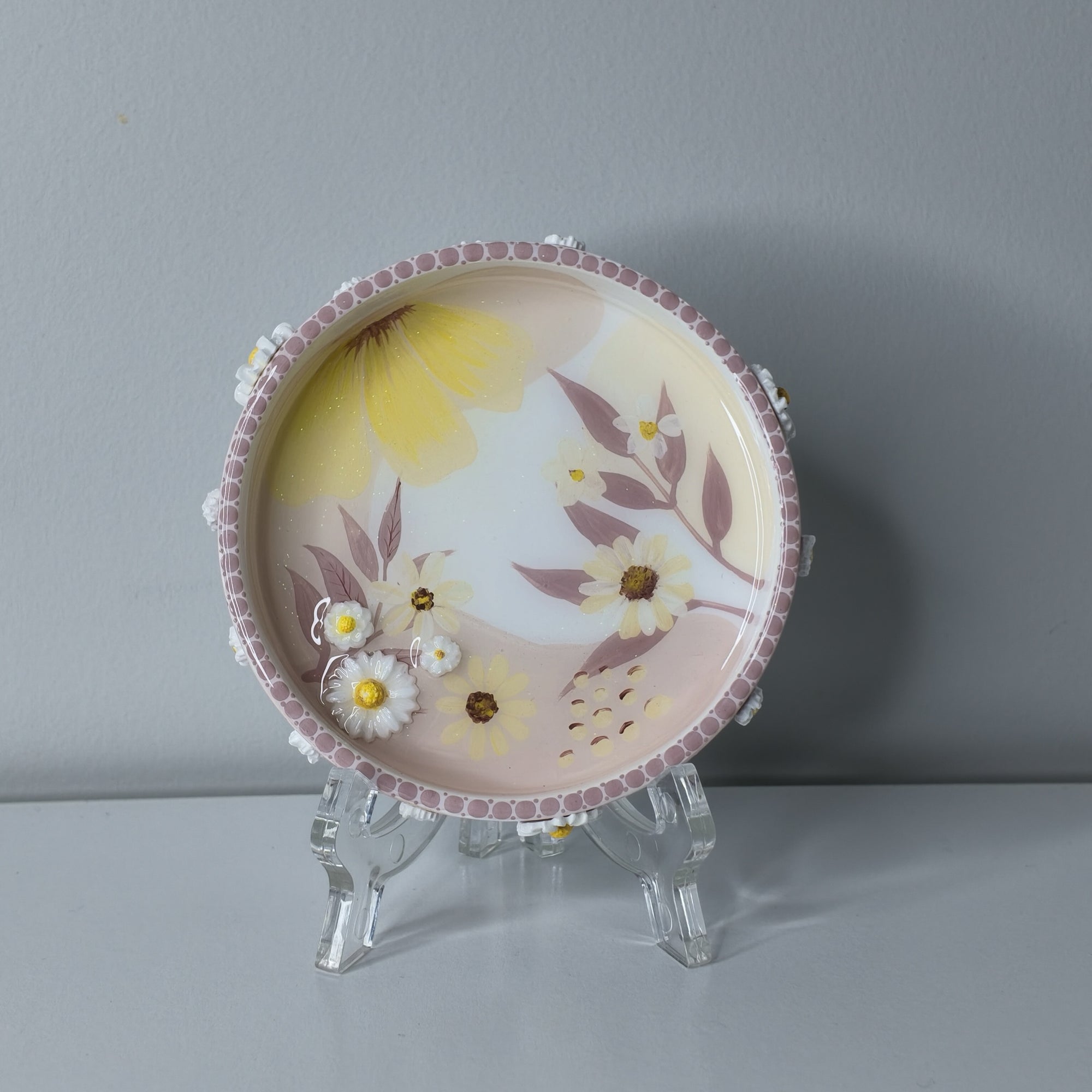 Daisy Bloom Eco Resin Tray