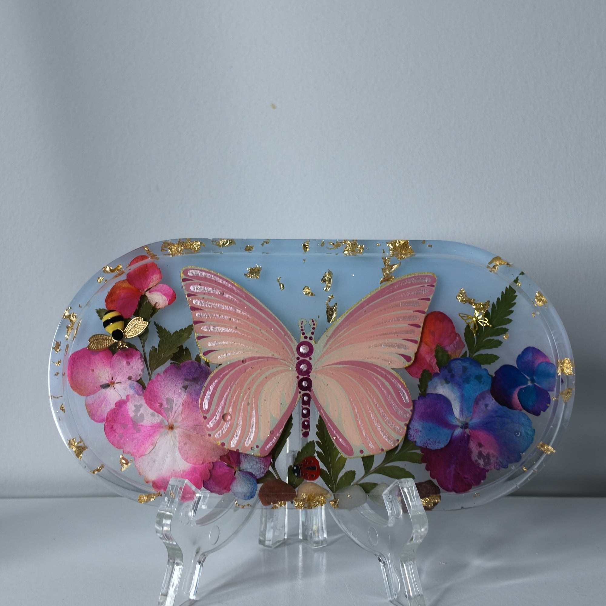 Blush Butterfly Garden Tray