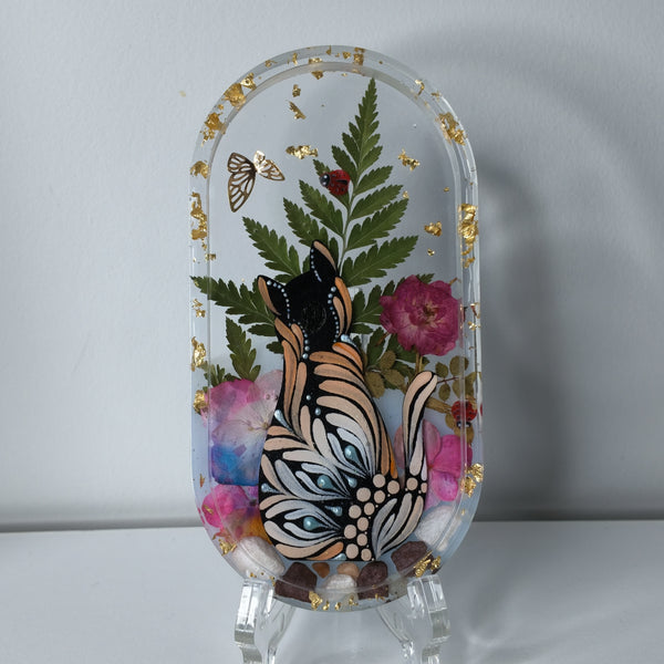 Whispering Garden Cat Home Decor Tray