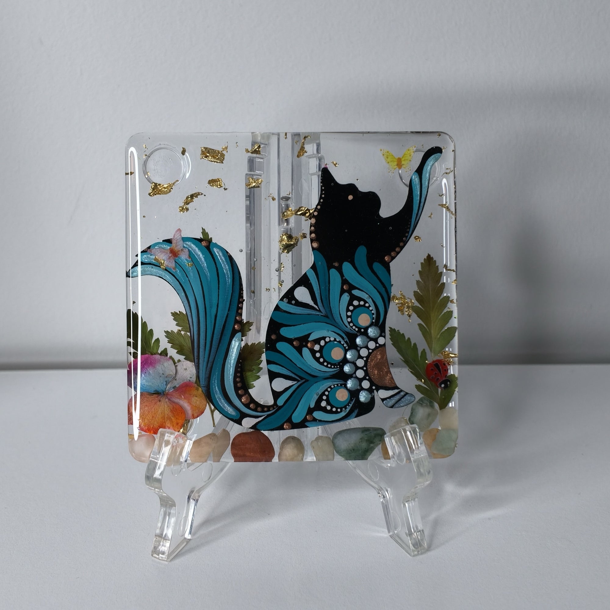 Mystical Cat Resin Coaster
