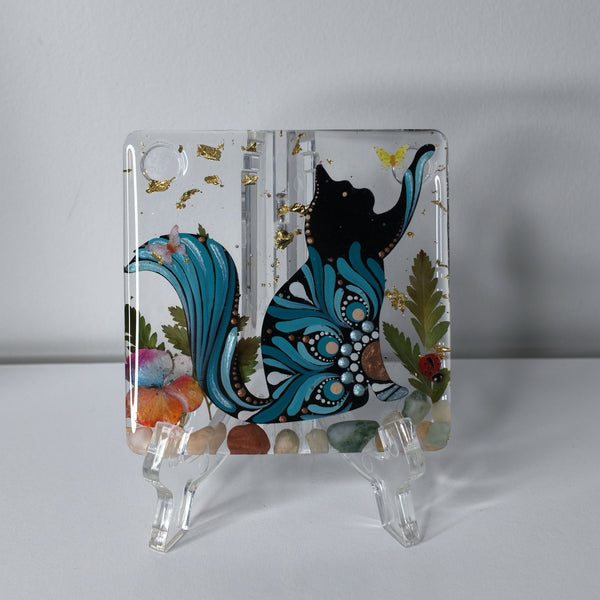 Mystical Cat Resin Coaster